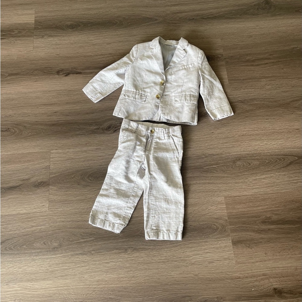 Janie and Jack light grey kids suit!
